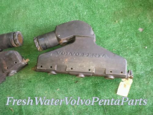 Volvo penta 350 305 exhaust manifolds &amp; risers 79-93 5.7 5.0 pn 835805 &amp; 826447