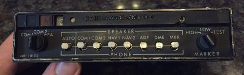 Collins amr-350 audio panel with markers p/n: 622-2087-001