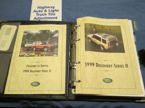 1999 land rover discovery ii owners manual set w/ case