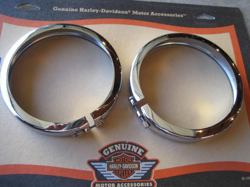 Harley davidson chrome passing lamp trip rings