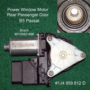Vw b5 passat power window motor 1998-2001 passenger rear 1j4959812d 0130821697