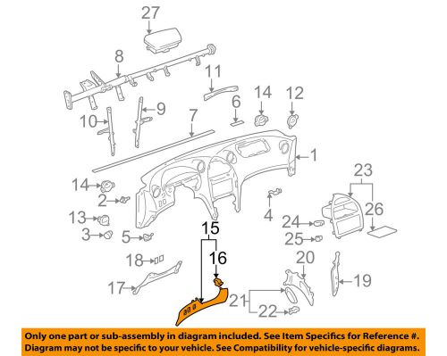 Toyota oem 03-05 celica instrument panel dash-lower panel 5543220380b1