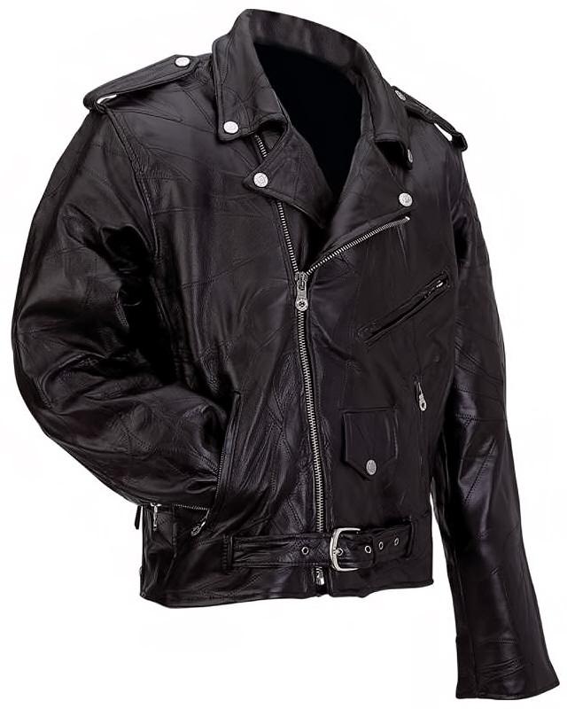 Purchase New! Buffalo Leather Motorcycle Biker Jacket Coat Size 5XL in ...