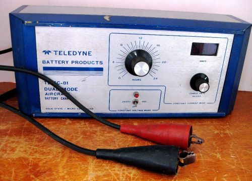 Teledyne tdmc-81 dual mode aircraft battery charger 12/24 volt - nice!