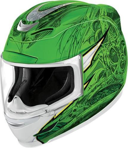 Icon airmada sportbike sb1 motorcycle helmet green size xxx-large