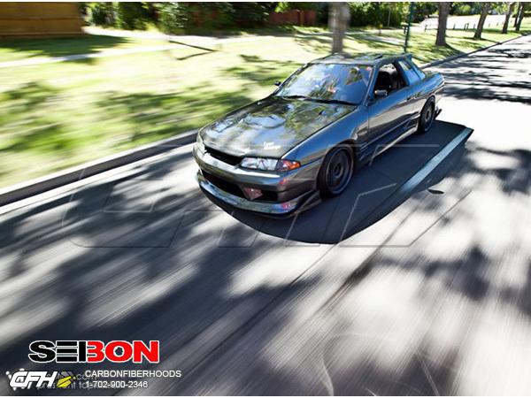 Seibon carbon fiber ju-style carbon fiber hood kit auto body nissan skyline 90-9