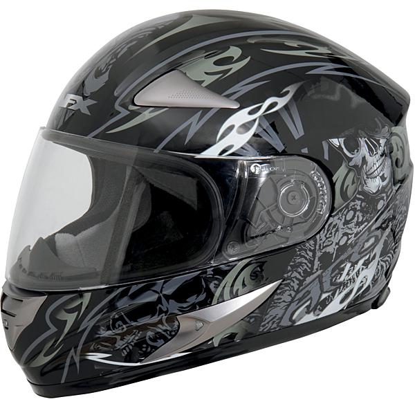 Afx fx-90 species shade black silver helmet