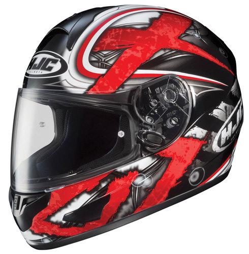 Hjc cl-16 shock motorcycle helmet black, dark silver, red xsmall