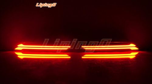 2pc red led rear bumper light reflector signal for jeep grand cherokee 2022-2024