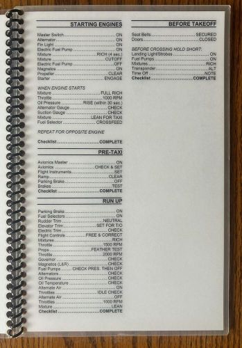 Piper seneca pa34-200 procedures checklist