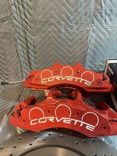 06-13 corvette c6 z06 brake caliper rotor set pbr grand sport big brakes