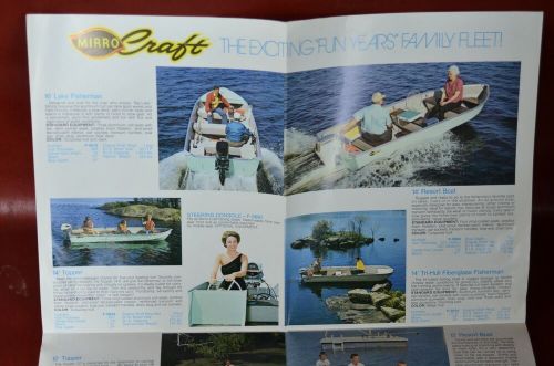 Vintage mirro craft boat sales brochure catalog specifications advertising oem