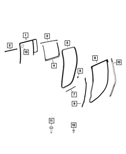 Genuine mopar foam seal right 68544494ab