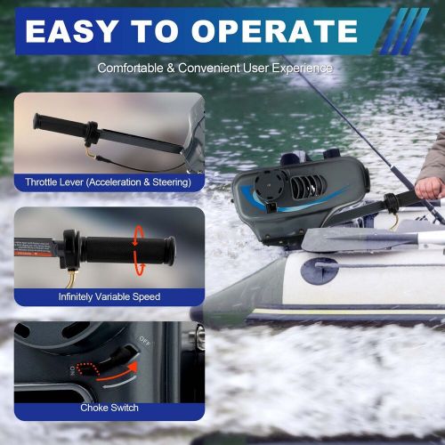 Outboard motor inflatable fishing boat 3.5hp 2-stroke engine water cooling cdi