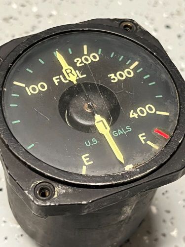 Vtg liquidometer ea150an-12a military dual fuel quantity indicator instrument