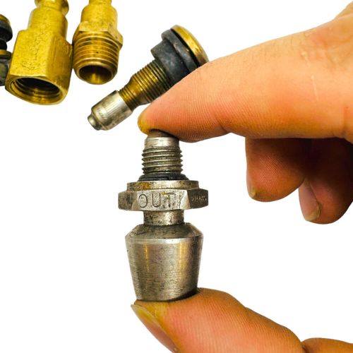 6 pcs dill valve stem and assorted tool fittings, conversion kits