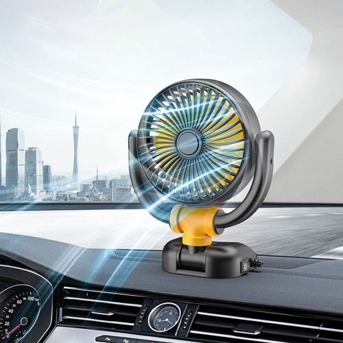 Reliable single head car fan 12v refrigeration light weight easy to use