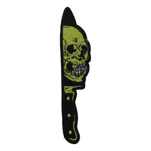 Patch patch knife with skull ironing patch biker patch punk rocker patch-