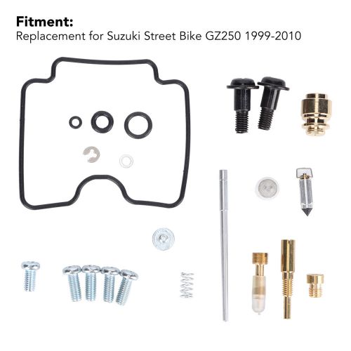 Carburetor repair kit with mixture screw o ring replacement for suzuki street