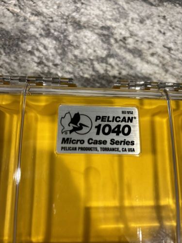 Pelican 1040 micro case 1040 yellow clear 8 x 5 x 2 in, new open box