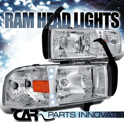 Dodge 94-01 ram 1500 2500 3500 crystal clear led headlights+corner signal