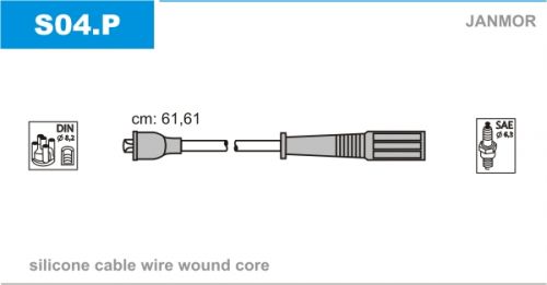 Ignition line set janmor s04.p for fiat-