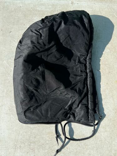 Vintage winter snowmobile suit detachable hood zip on/off black