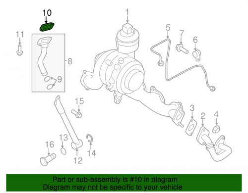 Genuine volkswagen turbocharger oil line gasket 03l-145-757-q