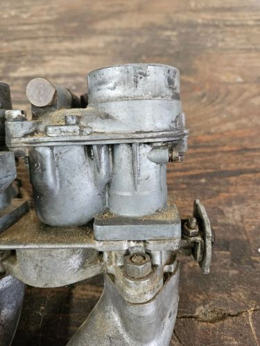 Saab 96 manifold triple solex carburetor 2 stroke 3 cylinder motor carb