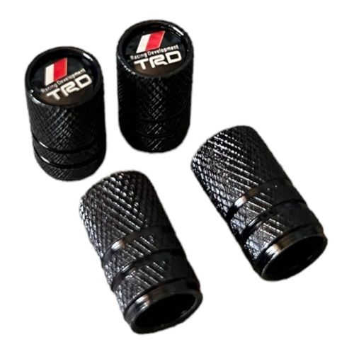 4pc black tire valve stem cap