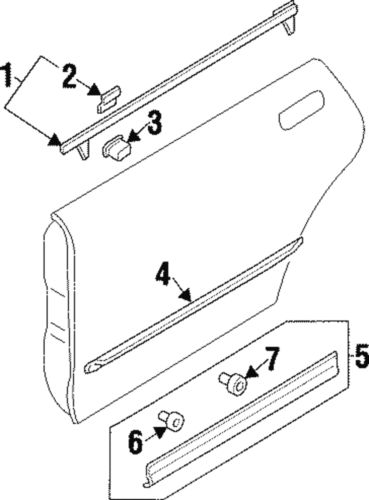 Genuine mitsubishi belt weather-strip clip mr236468