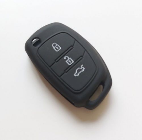 For hyundai santa fe ix35 remote flip key fob case 3 button silicone cover 3