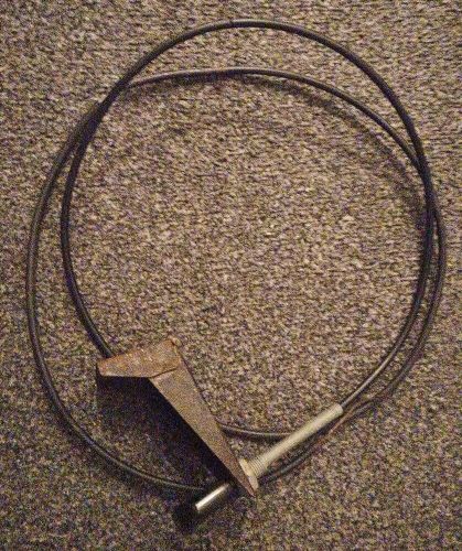 Vintage car bonnet release cable &amp; bracket