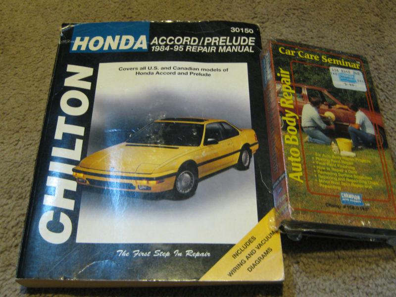 84-95 honda accord prelude chilton repair manual 30150 & auto body repair video