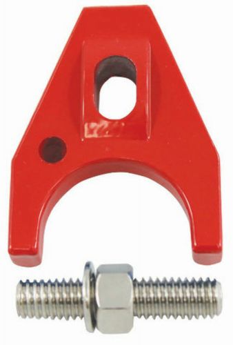 Hot rod red painted aluminum distributor hold down clamp sbc 350 bbc 454