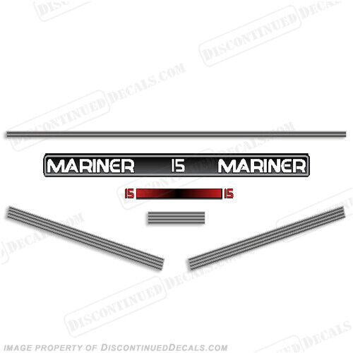 Fits mariner 1996 15hp outboard motor decal kit