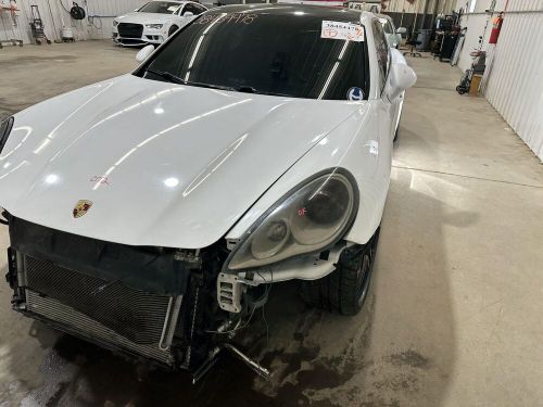 10-16 porsche panamera front hood bonnet w/ hinges carrara white paint b4