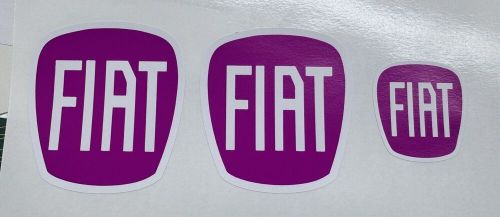 Fiat 500 vinyl badge overlays + steering wheel pink and white