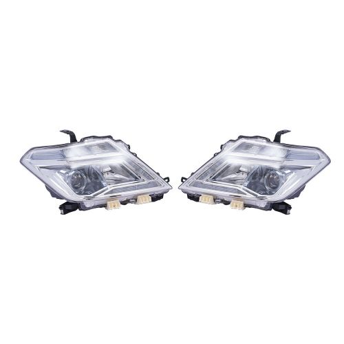 Pair fits 2017-2020 nissan armada halogen headlights led drl headlight assembly