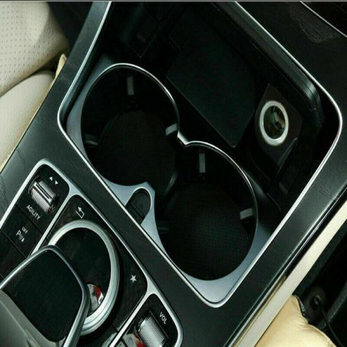 Cup holder cover trim frame for mercedes-benz c e glc w205 w213 2015-19-