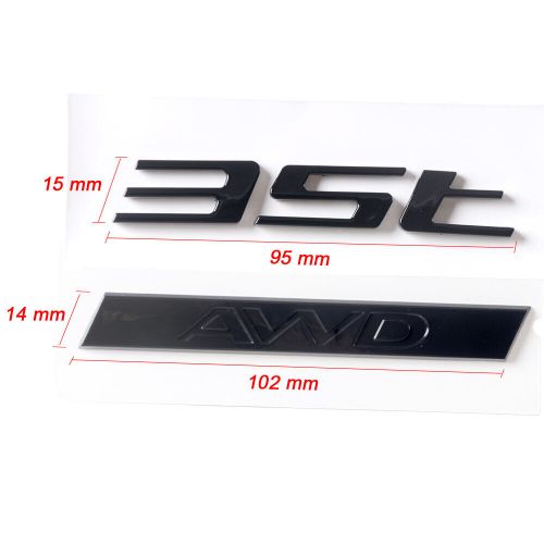 Rear tailgate 35t awd ornamental nameplate gloss black decoration stickers decal