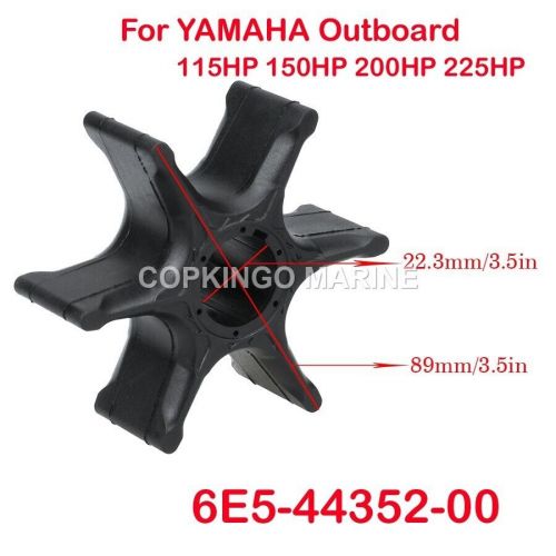 2pcs water pump impeller for yamaha outboard f115 f150 f200 f225 6e5-44352-00