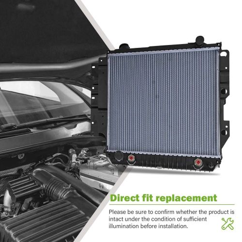 Aluminum radiator for 1987-2004 2005 2006 jeep wrangler 2.4l 2.5l 4.0l 1682 cnb