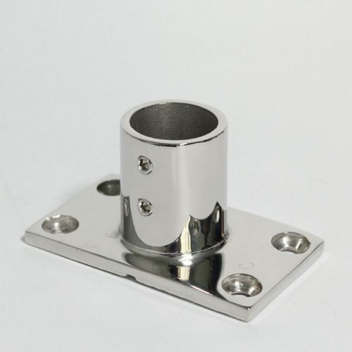 Boat hand rail fitting 90 degree 1&#034; rectangular base 316 marine stainless steel