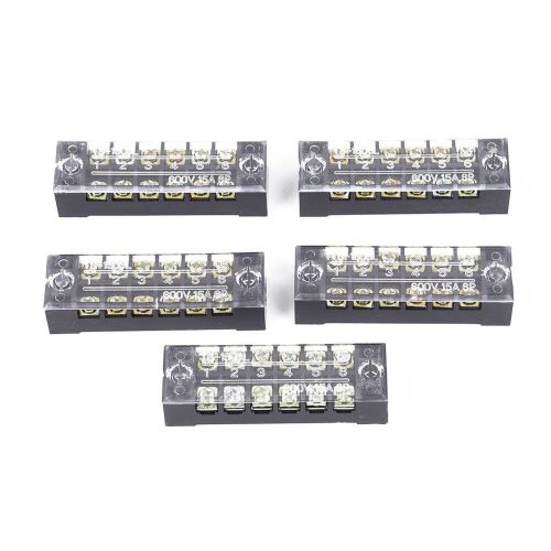 6 points double rows auto marine power distribution bus bar terminal blocks set