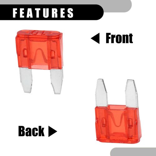 Universal pieceof 5 mini 10amp apm/atm fuse blade style short circuit protection