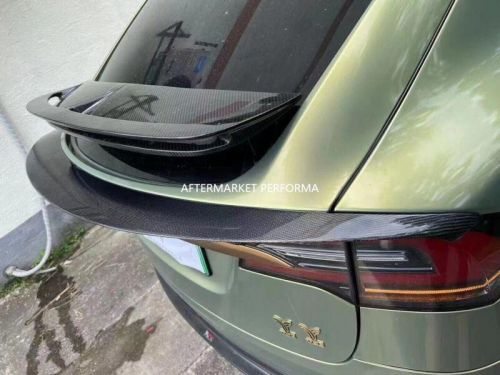 Fits for tesla model x real carbon fiber rear trunk spoiler wing utility 4-door