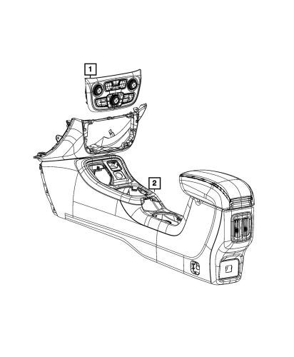 Genuine mopar vehicle feature controls center stack 68518284ab