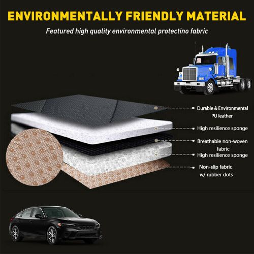 Car seat cover leather pu front universal auto seat cushion protector pad blackh