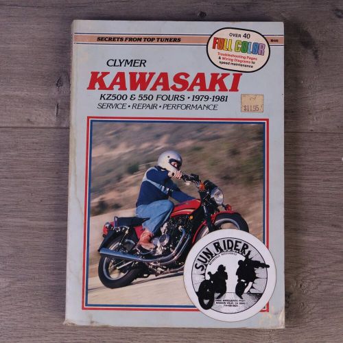 1979-1981 clymer kawasaki kz500 550 fours service repair maintenance manual used